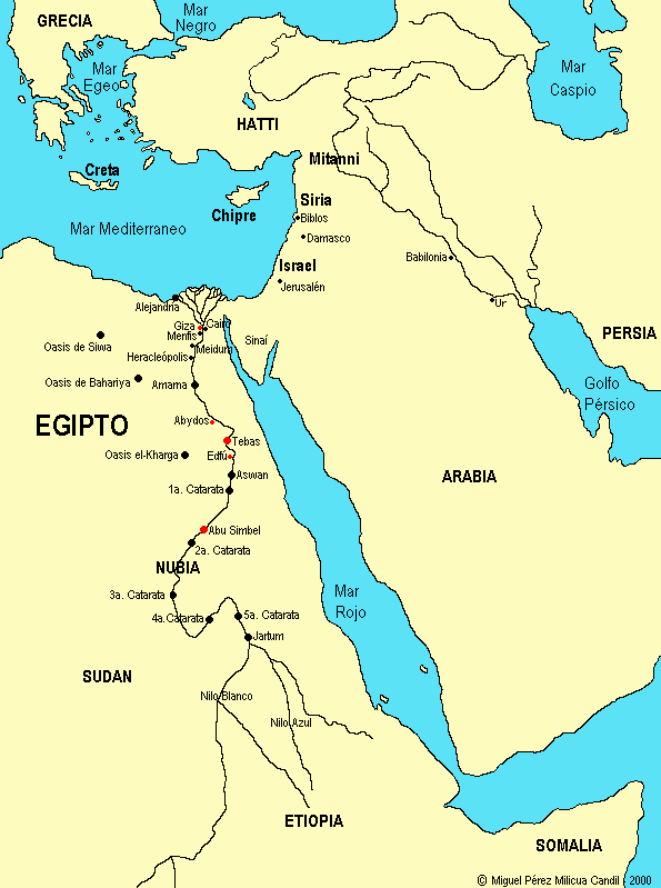 Mapas sobre el antiguo Egipto. 