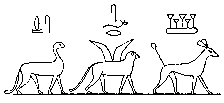 Figura 1. Set y el serpo-pardo en una tumba de El-Bersheh. Según H. Te Velde, 1967