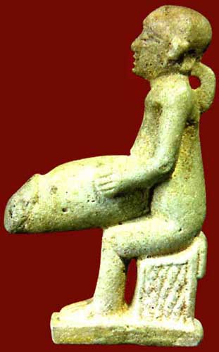 Amuleto falico. Periodo Ptolemaico, 332-30 a.C. Museo Egipcio de Barcelona