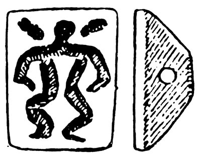 Amuleto procedente de Qau. Brunton, 1927 lám. XXXII-13 nº 3295. Primer Período Intermedio