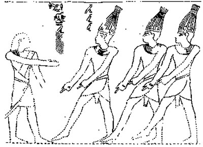 Los danzarines-mww en la tumba (TT 15) de Tetiki (Reino Nuevo)