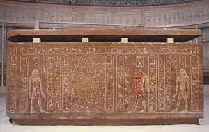 Sarcófago de Amenhotep II en su tumba (VR 35) del Valle de los Reyes, Tebas Oeste