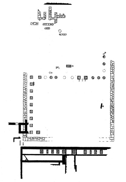Plano de planta del Templo Funerario de Amenhotep II