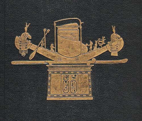 Figura 18. Imagen de la portada de la obra en tres volúmenes de J. Gardner Wilkinson, The manners and Customs of the Ancient Egyptians, editada por John Murray, Londres, 1878.