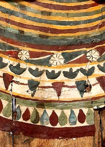 Fragmento de la tapa de un ataúd egipcio en una colección privada