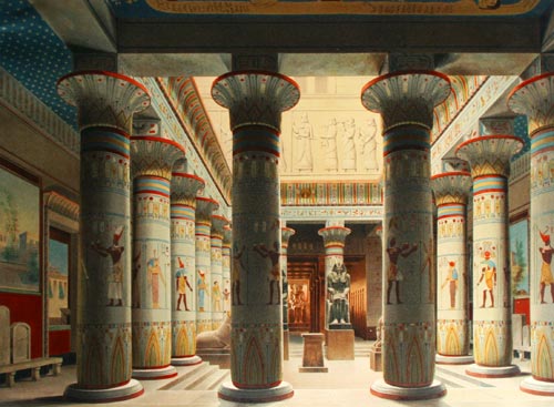 Fig. 10. Ambientación egiptomaníaca del Ägyptistes Museum que fue diseñada por Friedrich August Stüler en 1862. Foto en: http://es.wikipedia.org/w/index.php?title=Archivo:Neues_Museum_Aegyptischer_Hof.jpg