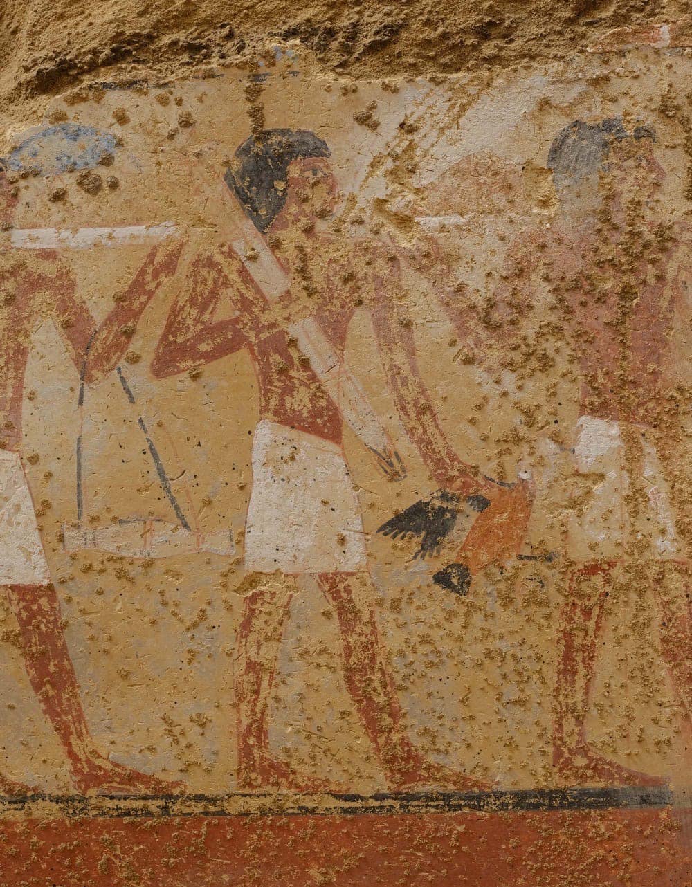 Porteador de ofrendas representado en la mastaba descubierta en Dashur 